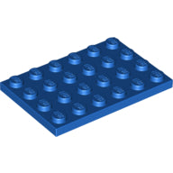 LEGO® los onderdeel Plaat Algemeen in kleur Blauw 3032
