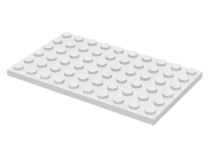 LEGO® los onderdeel Plaat Algemeen in kleur Wit 3033
