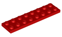LEGO® los onderdeel Plaat Algemeen in kleur Rood 3034