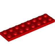Plaatje in Gallery viewer laden, LEGO® los onderdeel Plaat Algemeen in kleur Rood 3034