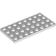 LEGO® los onderdeel Plaat Algemeen in kleur Wit 3035