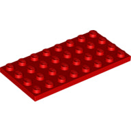 LEGO® los onderdeel Plaat Algemeen in kleur Rood 3035