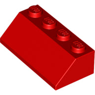 LEGO® los onderdeel Dakpan Algemeen in kleur Rood 3037