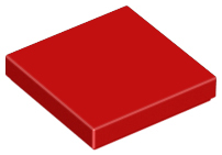 LEGO® los onderdeel Tegel Algemeen in kleur Rood 3068b