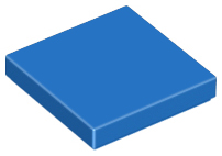 LEGO® los onderdeel Tegel Algemeen in kleur Blauw 3068b