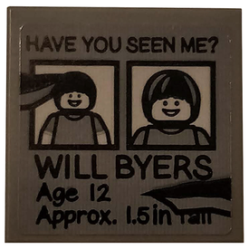 LEGO® Tegel met Motief Donker Blauwachtig Grijs 3068bpb1286