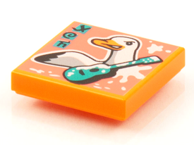 LEGO® los onderdeel Tegel met Motief Oranje 3068bpb1538