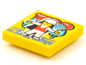 LEGO® los onderdeel Tegel met Motief Geel 3068bpb1579