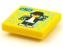 Plaatje in Gallery viewer laden, LEGO® los onderdeel Tegel met Motief Geel 3068bpb1593