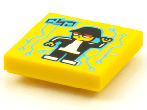 LEGO® los onderdeel Tegel met Motief Geel 3068bpb1593