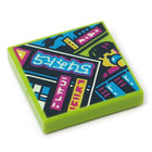 LEGO® los onderdeel Tegel met Motief Limoen 3068bpb1600