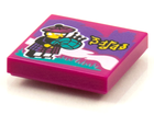 LEGO® los onderdeel Tegel met Motief Magenta 3068bpb1605