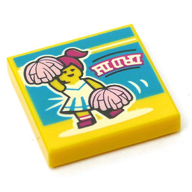 LEGO® los onderdeel Tegel met Motief Geel 3068bpb1625