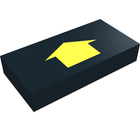 LEGO® los onderdeel Tegel met Motief in kleur Zwart 3069bp21