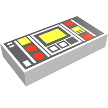 Plaatje in Gallery viewer laden, LEGO® los onderdeel Tegel met Motief in kleur Wit 3069bp68