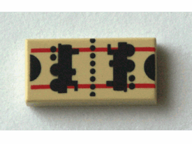 LEGO® los onderdeel Tegel met Motief Geelbruin 3069bpb0002