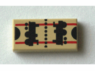 LEGO® los onderdeel Tegel met Motief Geelbruin 3069bpb0002
