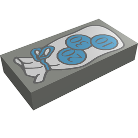 LEGO® Tegel met Motief Donker Blauwachtig Grijs 3069bpb0005