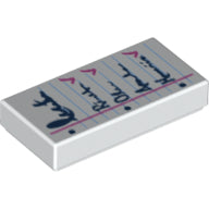 Plaatje in Gallery viewer laden, LEGO® los onderdeel Tegel met Motief Wit 3069bpb0538