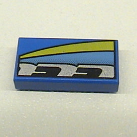 LEGO® los onderdeel Tegel met Motief Blauw 3069bpx56