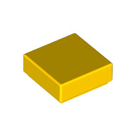 Plaatje in Gallery viewer laden, LEGO® los onderdeel Tegel Algemeen in kleur Geel 3070b