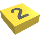 LEGO® los onderdeel Tegel met Motief in kleur Geel 3070bp02