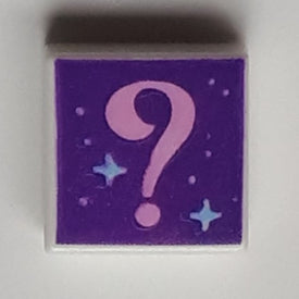 LEGO® los onderdeel Tegel met Motief in kleur Wit 3070bpb192