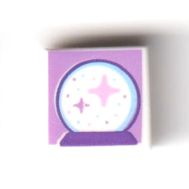 LEGO® los onderdeel Tegel met Motief in kleur Wit 3070bpb198