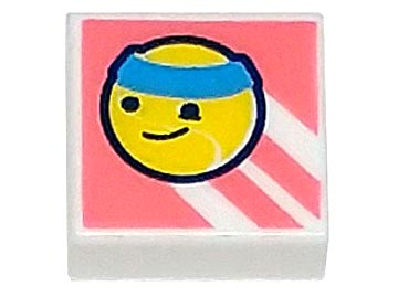 LEGO® los onderdeel Tegel met Motief in kleur Wit 3070bpb246