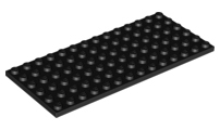 LEGO® los onderdeel Plaat Algemeen in kleur Zwart 3456