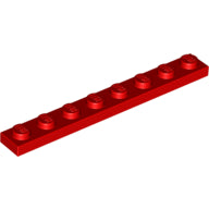 LEGO® los onderdeel Plaat Algemeen in kleur Rood 3460