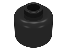 LEGO® los onderdeel Hoofd in kleur Zwart 3626b