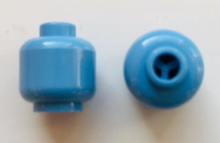Plaatje in Gallery viewer laden, LEGO® los onderdeel Hoofd in kleur Medium Blauw 3626b