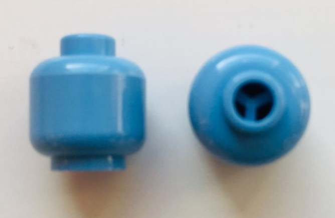 LEGO® los onderdeel Hoofd in kleur Medium Blauw 3626b