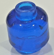 Plaatje in Gallery viewer laden, LEGO® los onderdeel Hoofd Doorzichtig Donkerblauw 3626b