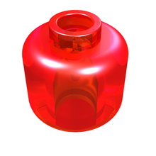 Plaatje in Gallery viewer laden, LEGO® los onderdeel Hoofd in kleur Doorzichtig Rood 3626b