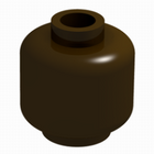 LEGO® los onderdeel Hoofd in kleur Donker Bruin 3626c