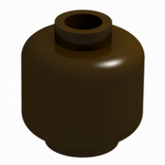 LEGO® los onderdeel Hoofd in kleur Donker Bruin 3626c