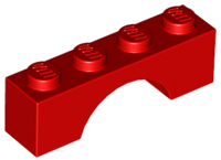 LEGO® los onderdeel Steen Boog in kleur Rood 3659