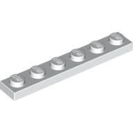 LEGO® los onderdeel Plaat Algemeen in kleur Wit 3666