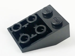 LEGO® los onderdeel Dakpan Omgekeerd in kleur Zwart 3747b