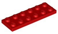 Plaatje in Gallery viewer laden, LEGO® los onderdeel Plaat Algemeen in kleur Rood 3795