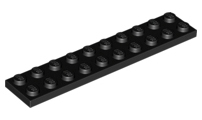 LEGO® los onderdeel Plaat Algemeen in kleur Zwart 3832