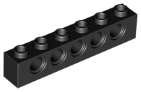 LEGO® los onderdeel Technische Steen in kleur Zwart 3894