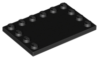 LEGO® los onderdeel Tegel Aangepast in kleur Zwart 6180