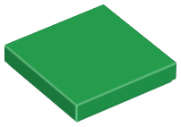 LEGO® los onderdeel Tegel Algemeen in kleur Groen 3068b