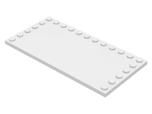 LEGO® los onderdeel Tegel Aangepast in kleur Wit 6178