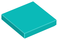 Plaatje in Gallery viewer laden, LEGO® los onderdeel Tegel Algemeen Donker Turkoois 3068b