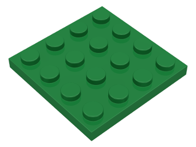LEGO® los onderdeel Plaat Algemeen in kleur Groen 3031
