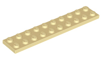LEGO® los onderdeel Plaat Algemeen in kleur Geelbruin 3832